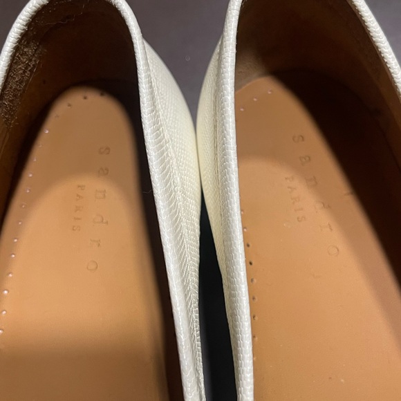 Sandro | Lizard Embossed Leather Loafers Size: 39 - Picture 8 of 9